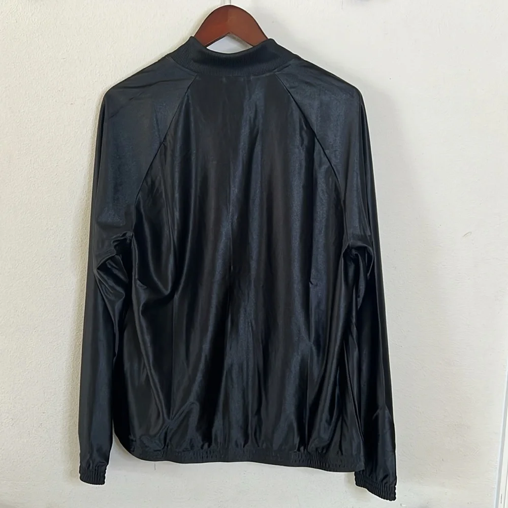 Reebok Black Gold Snap Jacket Track Basketball Sporty Mens Size Large - Picture 2 of 12